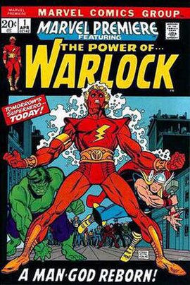 Marvel Premiere #1 (April 1972). Debut of Him as Adam Warlock. Cover art by Gil Kane and Dan Adkins.