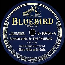 1940 RCA Victor Bluebird 78, B-10754-A, by Glenn Miller. Pa65000.jpg