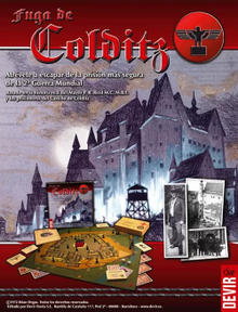 Spanish edition Fuga de Colditz Cover of Fuga de Colditz board game.png