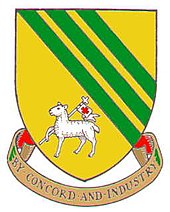 Arms of the former Droylsden Urban District Council