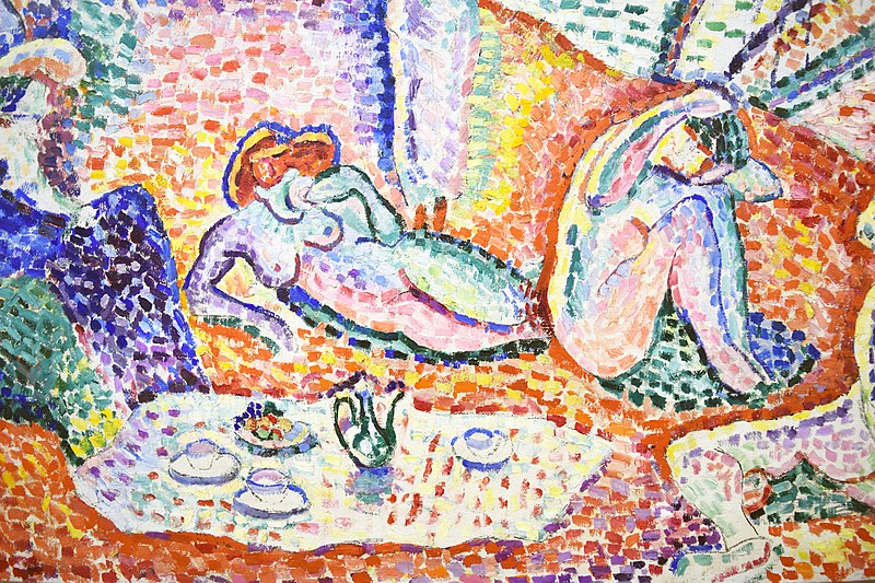 File:Henri Matisse, 1904, Luxe, Calme et Volupté, oil on canvas, 98.5 × 118.5 cm, Musée National d'Art Moderne, Centre Pompidou (detail lower left).jpg