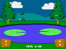 Gameplay screenshot showing the Neo Geo CD version NEOGEO Frog Feast.png