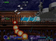 Gameplay screenshot NEOGEO Ironclad (Chotetsu Brikin'ger).png