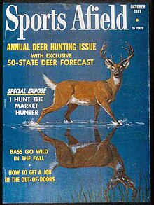 April 1945 Sports Afield Fishing Annual Magazine Cover Art by