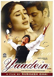 <i>Yaadein</i> (2001 film) 2001 film by Subhash Ghai