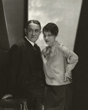 Anita Loos and John Emerson in Edward Steichen photo for Vanity Fair, July 1928