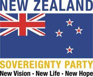 <span class="mw-page-title-main">New Zealand Sovereignty Party</span> Political party in New Zealand