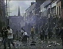 The scene in Market Street minutes after the bomb went off Omagh after blast.jpg