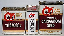 Red Owl brand spice tins. RedOwlTins.JPG