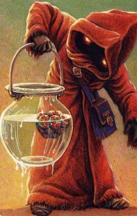A Jawa with the spore of a sarlacc from "Fortune, Fate, and the Natural History of the Sarlacc", Star Wars Tales 6 (2000)