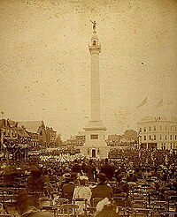 The Trenton Battle Monument concourse during its dedication ceremony on October 19, 1893