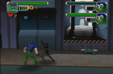 An example of gameplay in Batman Beyond: Return of the Joker. Batman Return of the Joker N64 Gameplay.png