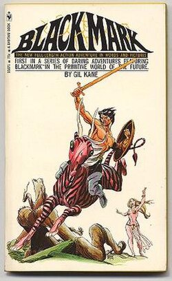 Original 1971 Bantam paperback Blackmark, an early example of the graphic novel.