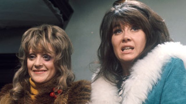 Polly James (left) and Nerys Hughes