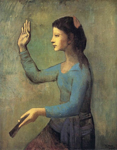 File:Pablo Picasso, 1905, Lady with a Fan (Femme à l'éventail), oil on canvas, 100.3 x 81 cm, The National Gallery of Art, Washington, DC.jpg