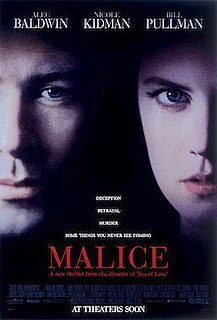 <i>Malice</i> (1993 film) 1993 American film directed by Harold Becker