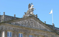Gable of the Pazo de Raxoi, Santiago de Compostela, Spain