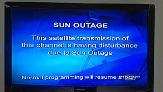 <span class="mw-page-title-main">Sun outage</span> Satellite signal loss due to solar alignment