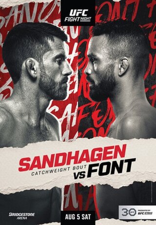 <span class="mw-page-title-main">UFC on ESPN: Sandhagen vs. Font</span> Mixed martial arts event in 2023