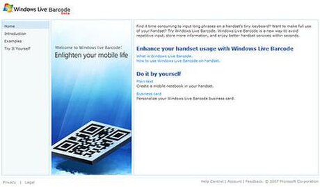 Windows Live Barcode