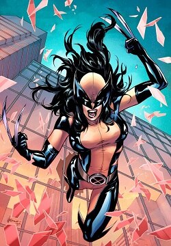 X-23 as Wolverine on a variant cover of All-New Wolverine #6 (May 2016). Art by Emanuela Lupacchino.