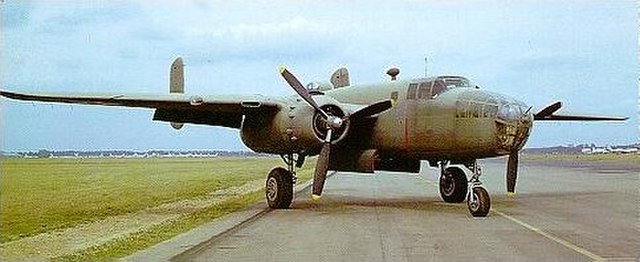 The USAAF B-25B Mitchell, a medium bomber.