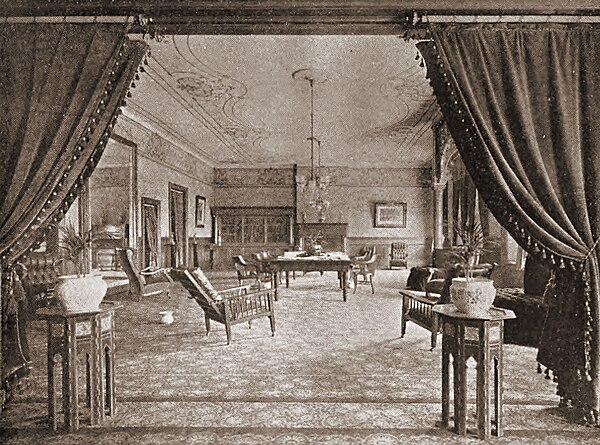 Reading Room of the Los Angeles Athletic Club as it appeared in the middle 1890s