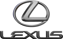 Berbentuk lingkaran dengan logo huruf 'L', di atas kata 'Lexus'