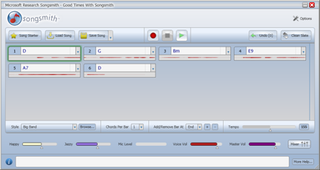 <span class="mw-page-title-main">Microsoft Songsmith</span> Music software