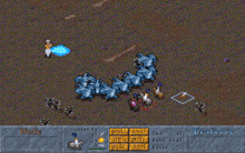 Unlike strategic phase's top-down perspective, combat takes place in isometric view. MoM Node Battle.gif