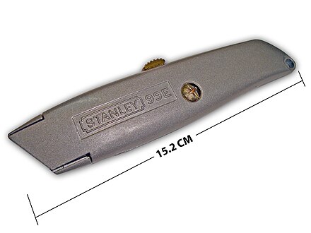 A Stanley 99E utility knife, fully retracted