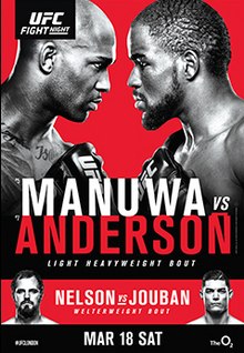 The poster for UFC Fight Night: Manuwa vs. Anderson