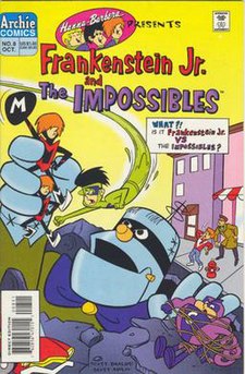 Archie Comics' Hanna-Barbera Presents #8 spoofing Marvel Comics' Fantastic Four #1 Frankjr.jpg