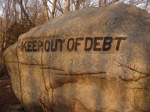 An example of a "Babson Boulder" at Dogtown