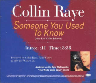 <span class="mw-page-title-main">Someone You Used to Know</span> 1998 single by Collin Raye