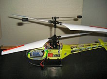 A Lama V3 model helicopter, with a simplified coaxial rotor system. LamaV3Coax.jpg