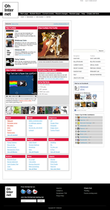 Oh Internet main page Oh Internet homepage screenshot.png