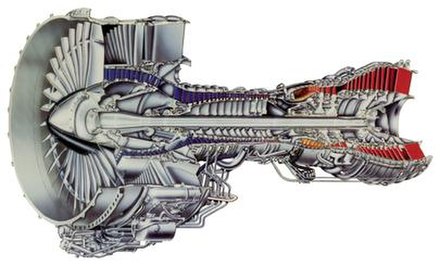 Cutaway drawing of the PW2000 engine