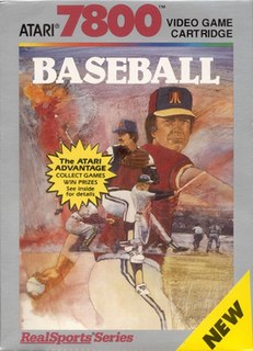 <i>RealSports Baseball</i> 1982 baseball game for Atari 2600, 5200, and 7800