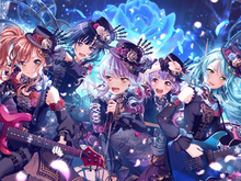 Roselia BanG Dream-da! Girls Band Party!. Chapdan o'ngga: Liza, Rinko, Yukina, Ako, Sayo