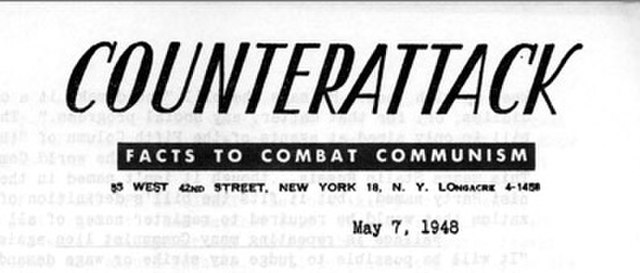 The May 7, 1948, issue of the Counterattack newsletter
