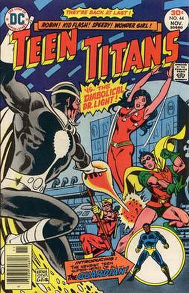 Teen Titans #44 (Nov. 1976), relaunching the original series, art by Ernie Chan and Vince Colletta