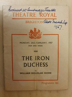 <i>The Iron Duchess</i> 1957 play
