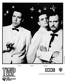 1992 4AD / Warner Foto promocional de Estados Unidos para Queer: Mick Allen, Mark Cox, Andrew Gray.