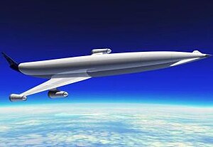 The LAPCAT A2 concept in the upper atmosphere. LAPCAT1.jpg