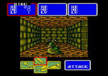 Gameplay screenshot. MD Shining in the Darkness (Shining and the Darkness).png