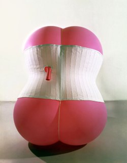 Nancy Davidson, Lulu (1 of 3), latex and fabric, 48" x 24" x 24", 1993. Nancy Davidson Lulu 1999.jpg