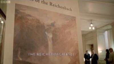 Titlescreen of the episode showing Turner's 1804 painting of the Reichenbach Falls.