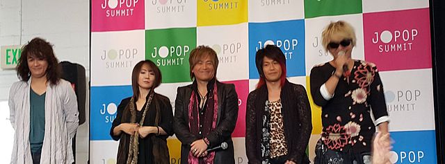 JAM Project answering questions from American fans at the 7th annual J-Pop Summit in San Francisco, California