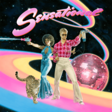 The album cover features a drawing of Yung Gravy holding a mixer, an unnamed black woman holding a ray gun, and a tiger cub on the ring of a disco ball in outer space.